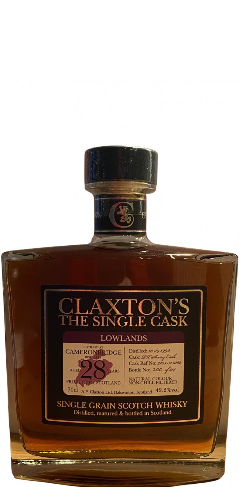 Cameronbridge 1992 Cl  The Single Cask