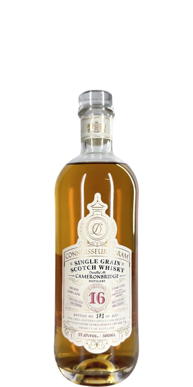 Cameronbridge 2006 DHGS  Connoisseurs Dram