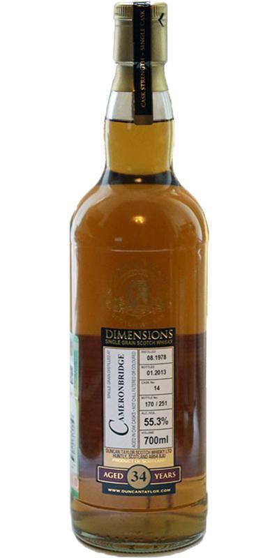 Cameronbridge 1978 DT  Dimensions