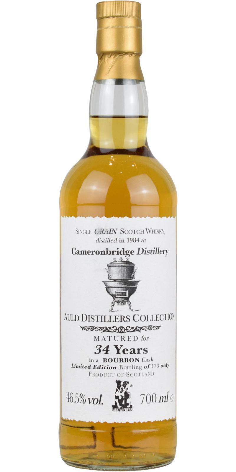 Cameronbridge 1984 JW  Auld Distillers Collection