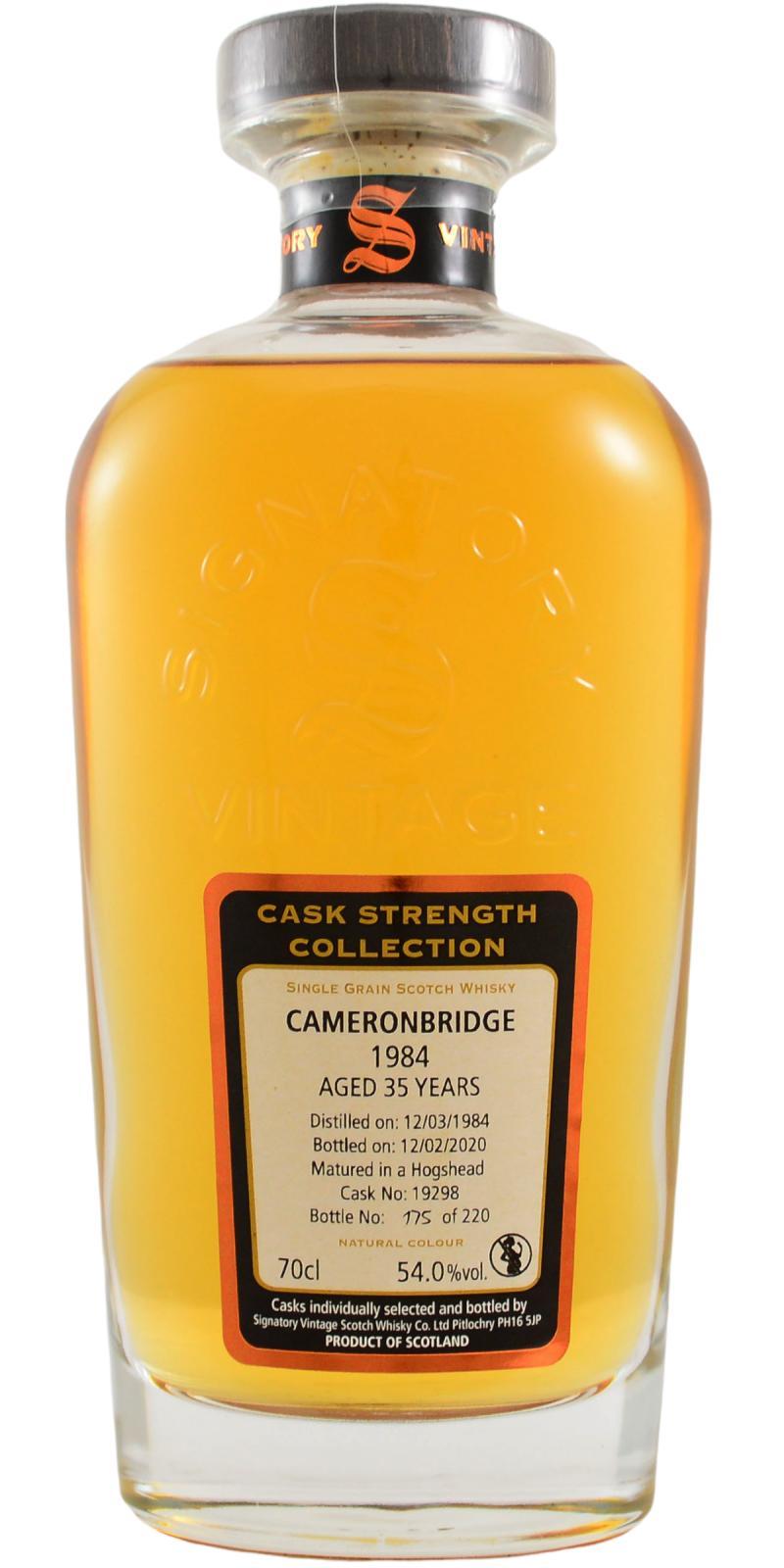 Cameronbridge 1984 SV  Cask Strength Collection