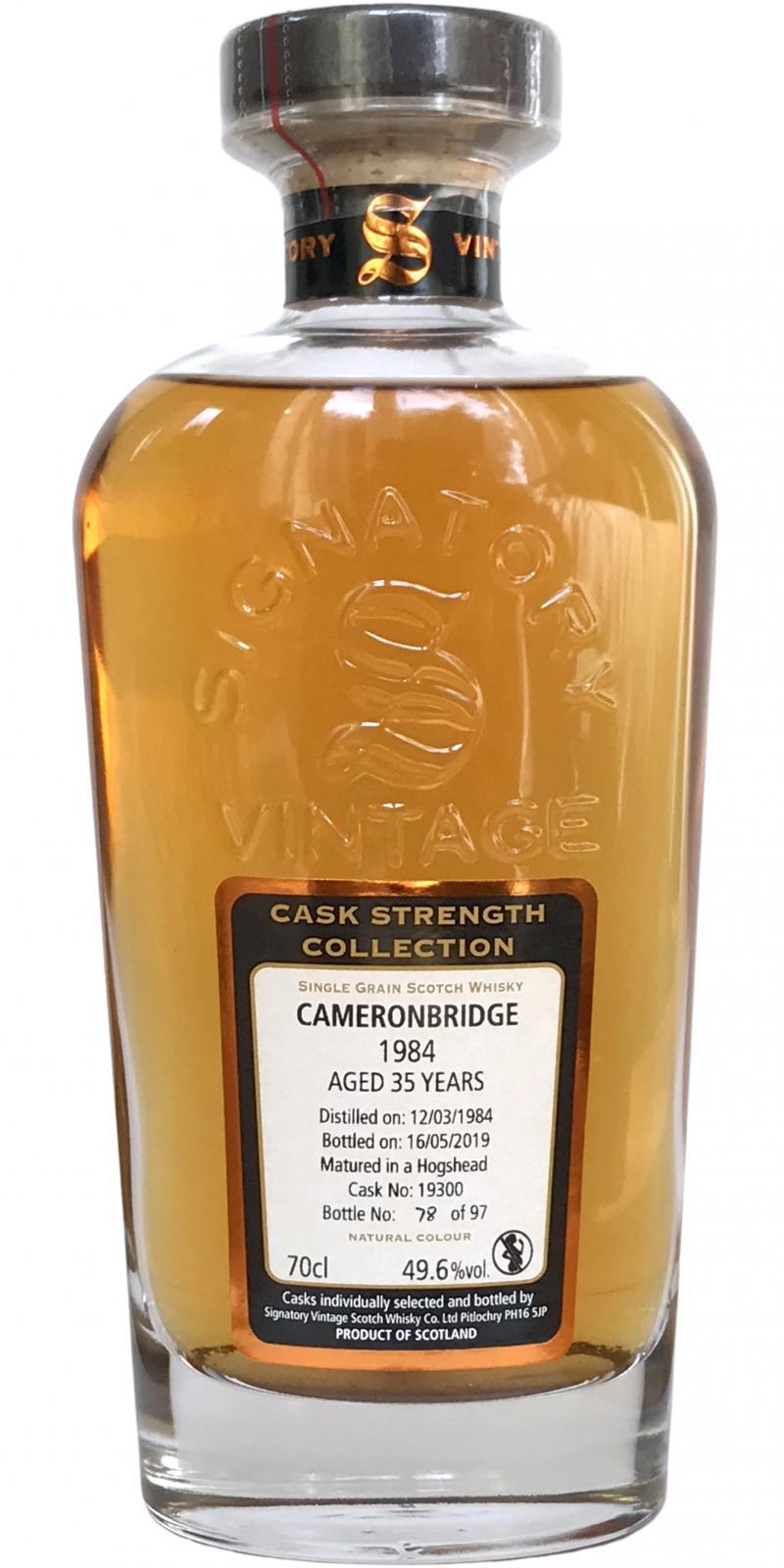 Cameronbridge 1984 SV  Cask Strength Collection
