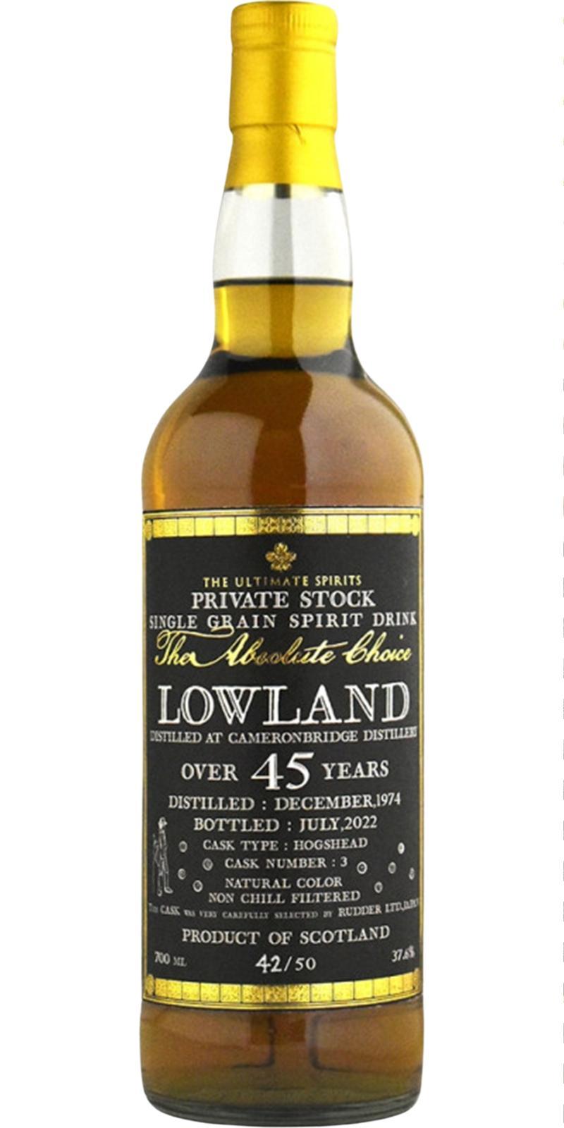 Cameronbridge 1974 TUS  The Absolute Choice