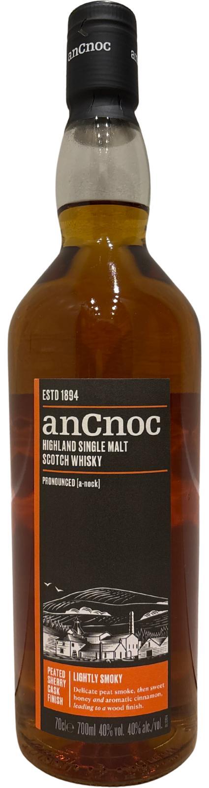 anCnoc Peated Sherry Cask Finish  Lightly Smoky
