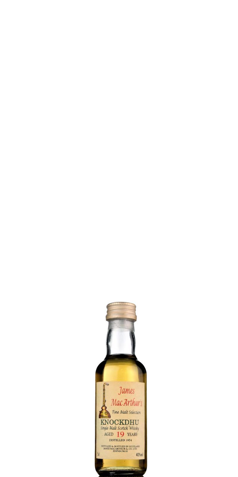 Knockdhu 1974 JM  Fine Malt Selection - Miniature