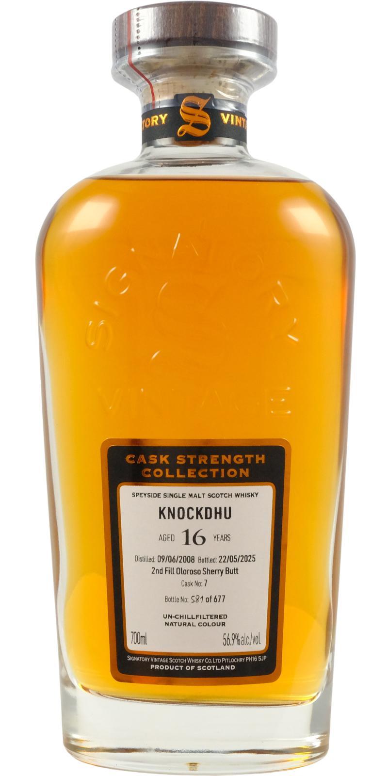 Knockdhu 2008 SV  Cask Strength Collection