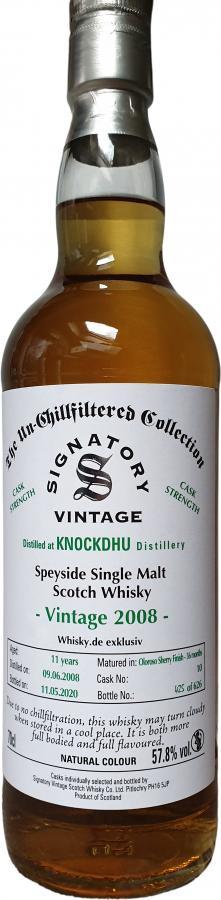 Knockdhu 2008 SV  The Un-Chillfiltered Collection - Cask Strength