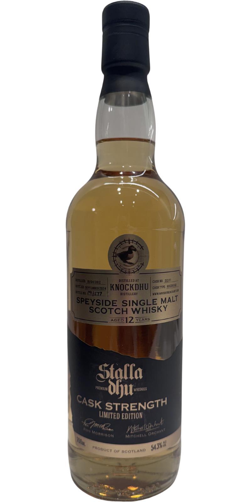 Knockdhu 2012 SDW  Cask Strength - Limited Edition