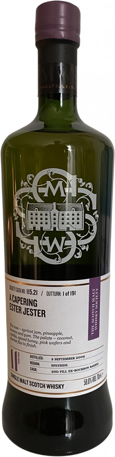 anCnoc 2009 SMWS 115.21  A capering ester jester