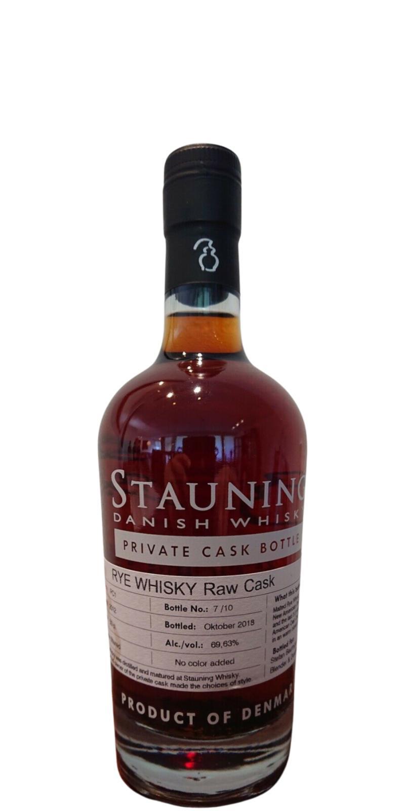 Stauning 2012  RYE WHISKY Raw  Cask