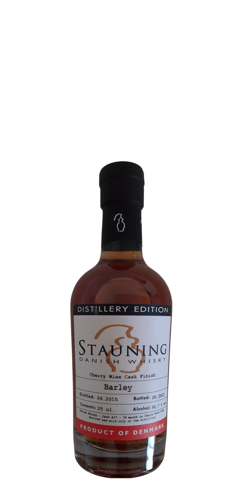 Stauning 2015  Distillery Edition - Barley - Cherry Wine Cask Finish