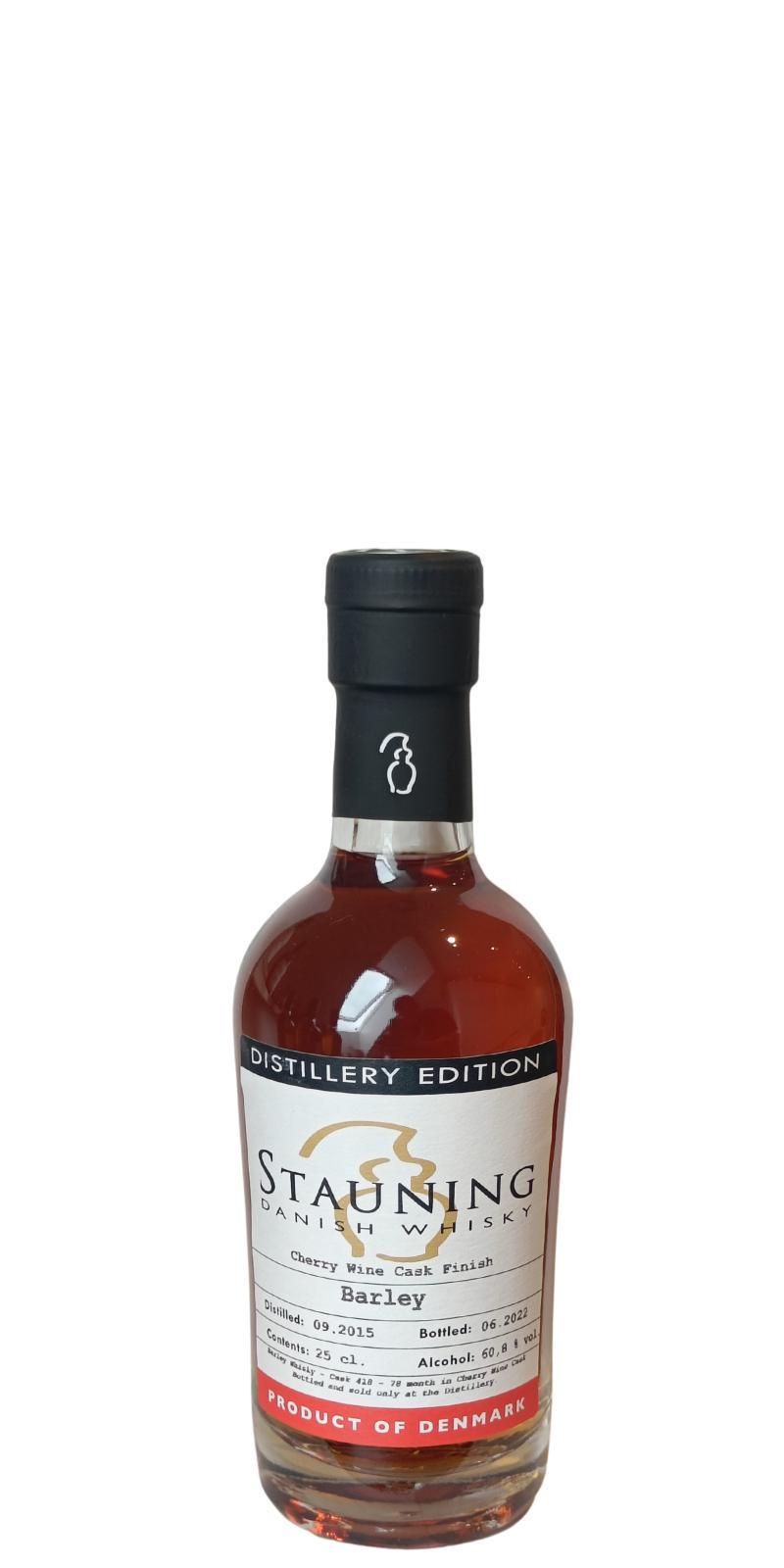 Stauning 2015  Distillery Edition - Barley - Cherry Wine Cask Finish