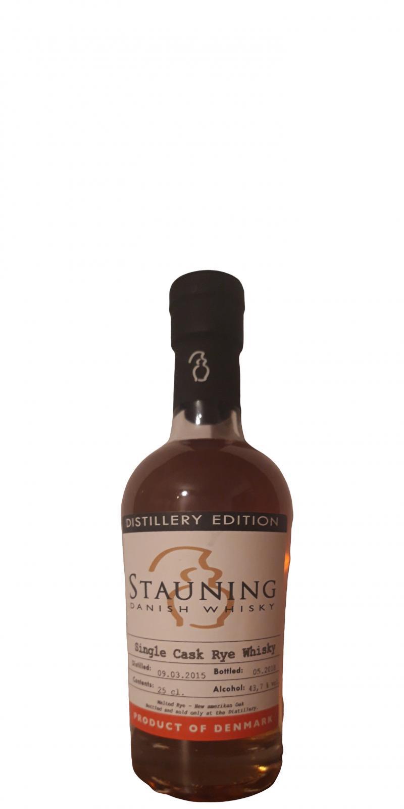 Stauning 2015  Distillery Edition - Rye - Single Cask