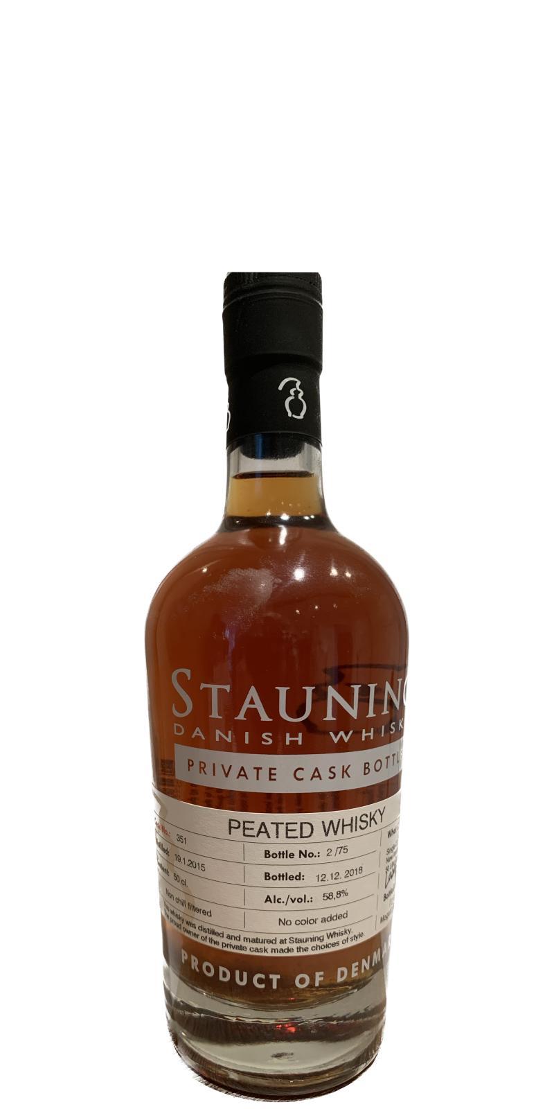Stauning 2015  Peated - Private cask - Far og søn