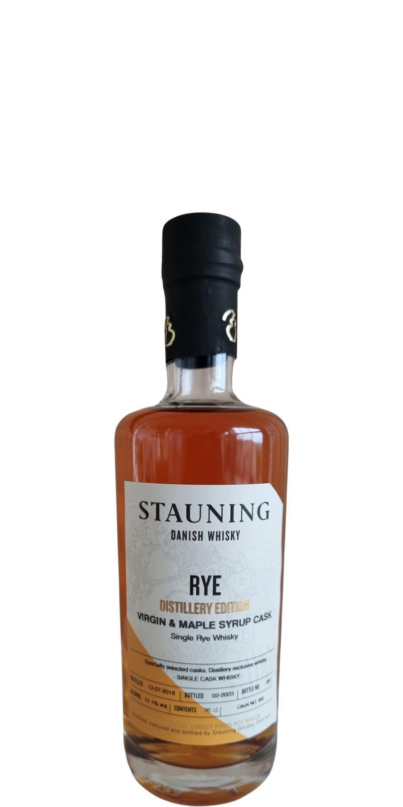 Stauning 2016  Distillery Edition - Rye Whisky - Virgin & Maple Syrup Cask