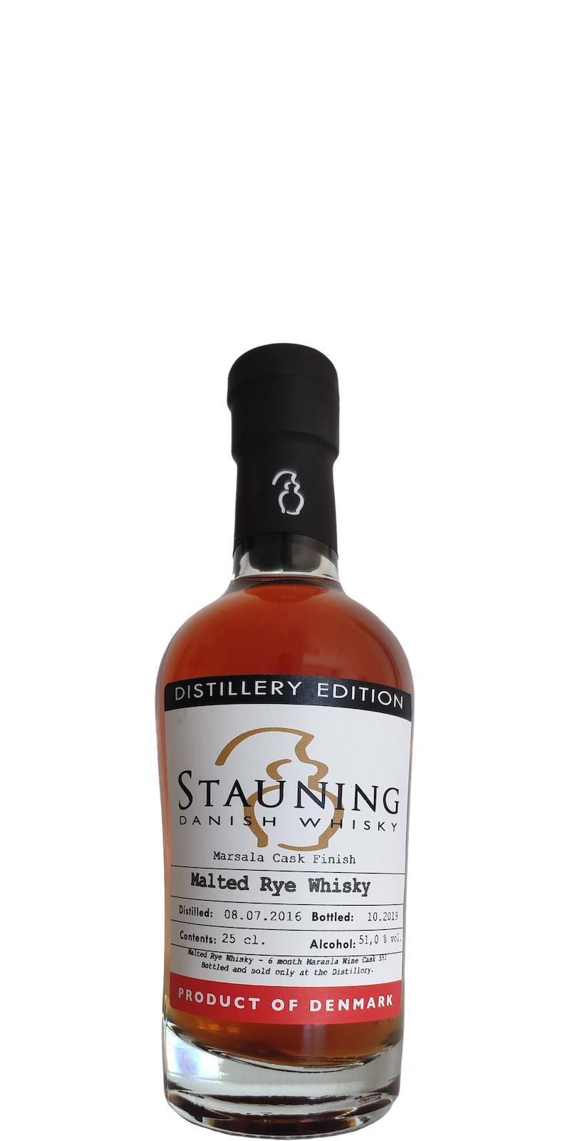 Stauning 2016  Distillery Edition - Malted Rye Whisky - Marsala Cask Finish