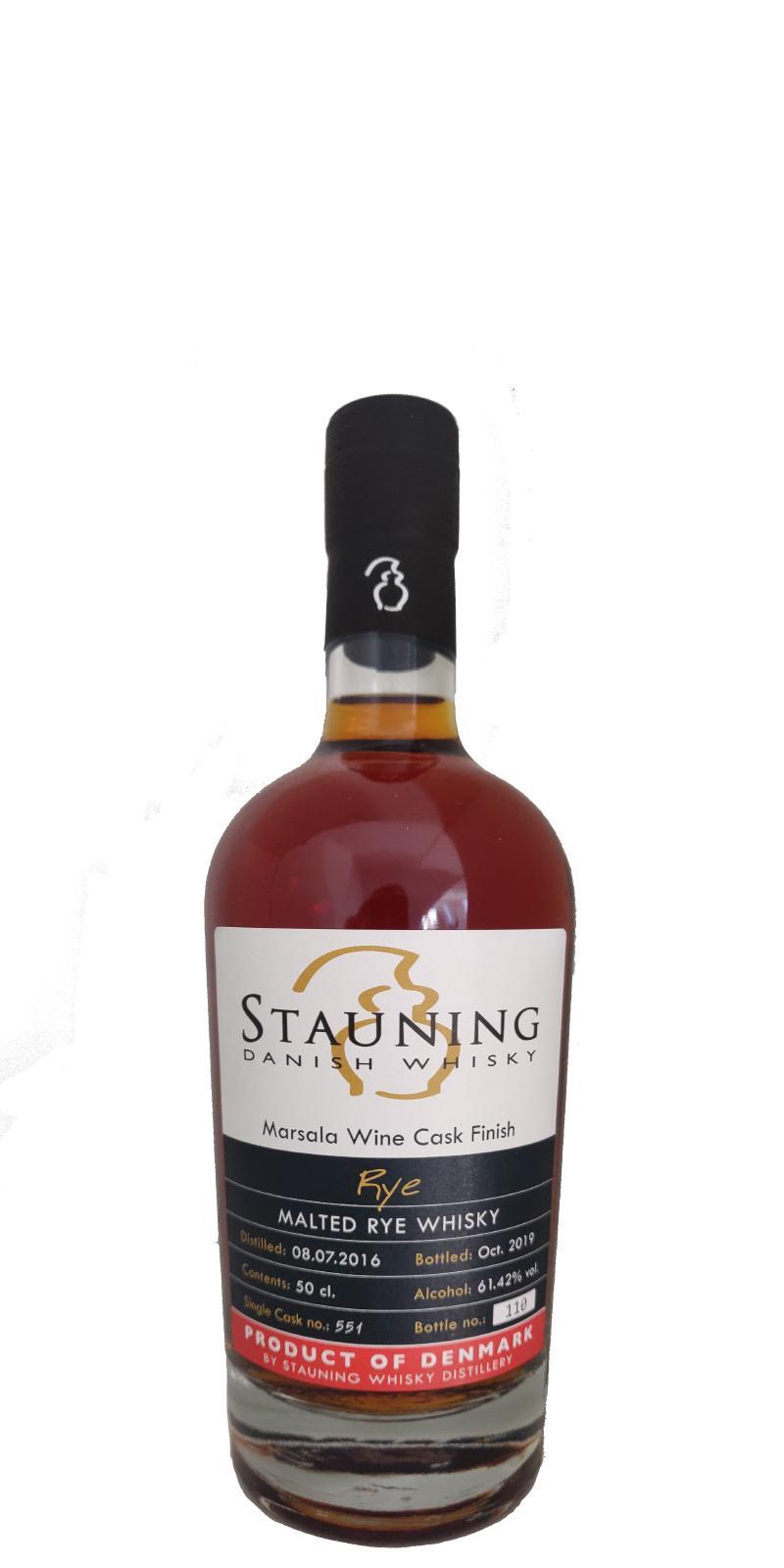 Stauning 2016  Rye - Marsala Wine Cask Finish