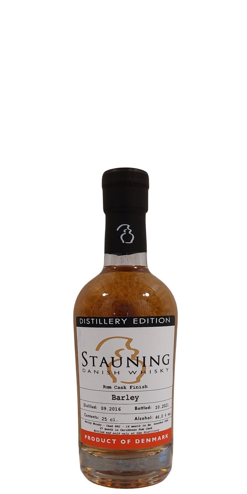Stauning 2016  Distillery Edition - Barley - Rum Cask Finish