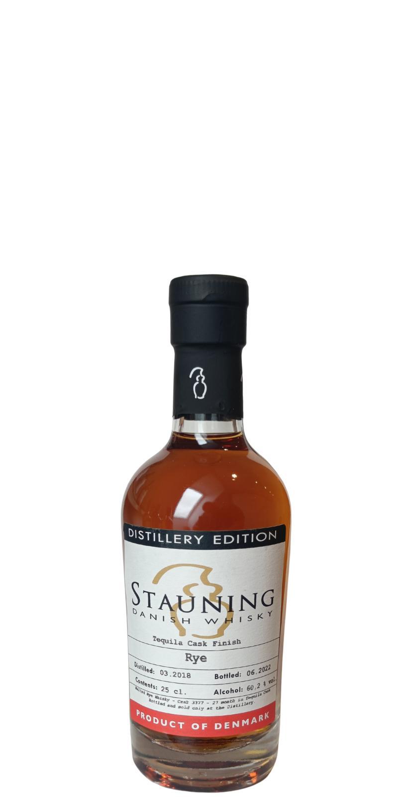 Stauning 2018  Distillery Edition - Rye - Tequila Cask Finish