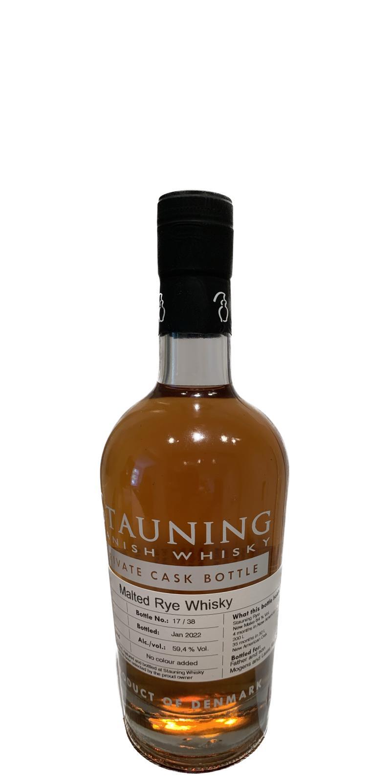 Stauning 2019  Rye - Private Cask - Father and son