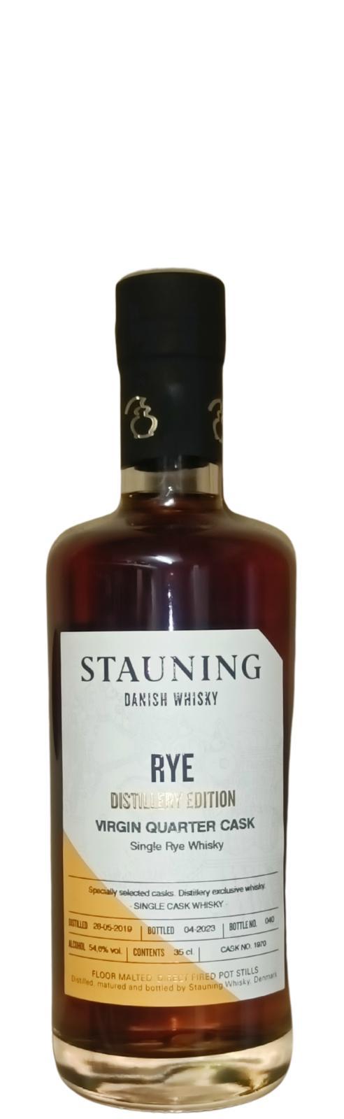 Stauning 2019  Distillery Edition - Rye - Virgin Quarter Cask