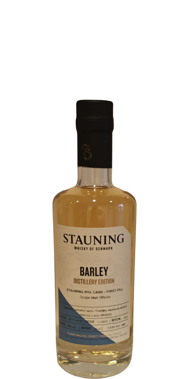 Stauning 2019  Distillery Edition - Barley - Stauning Rye Cask -  First fill