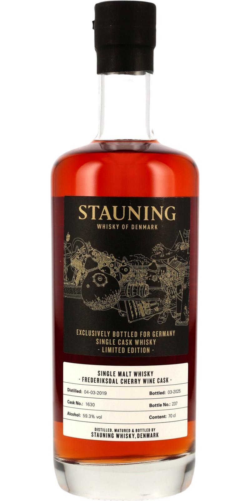 Stauning 2019  Single Cask Whisky - Limited Edition - Frederiksdal Cherry