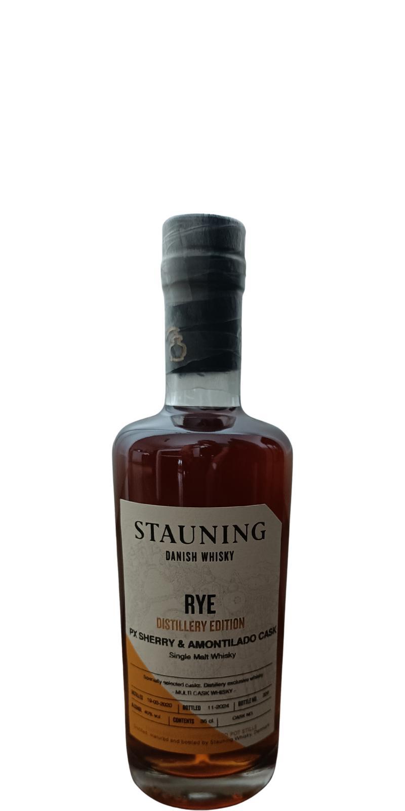 Stauning 2020  Distillery Edition - Rye Whisky - PX Sherry & Amontilado cask