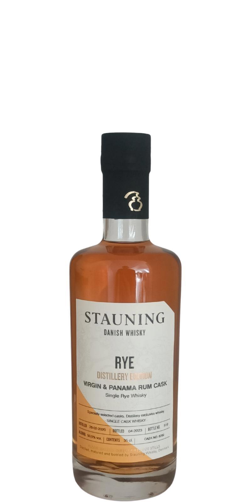 Stauning 2020  Distillery Edition - Rye - Virgin  & Panama Rum Cask