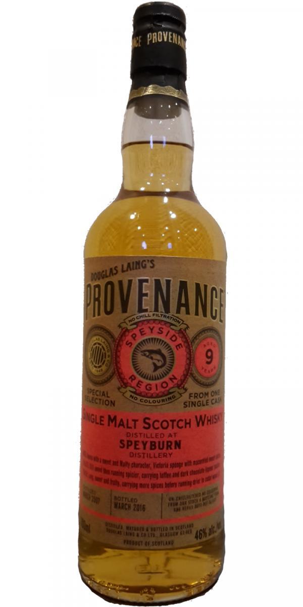 Speyburn 2007 DL  Provenance