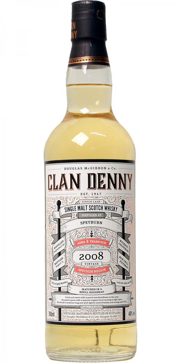 Speyburn 2008 McG  Clan Denny