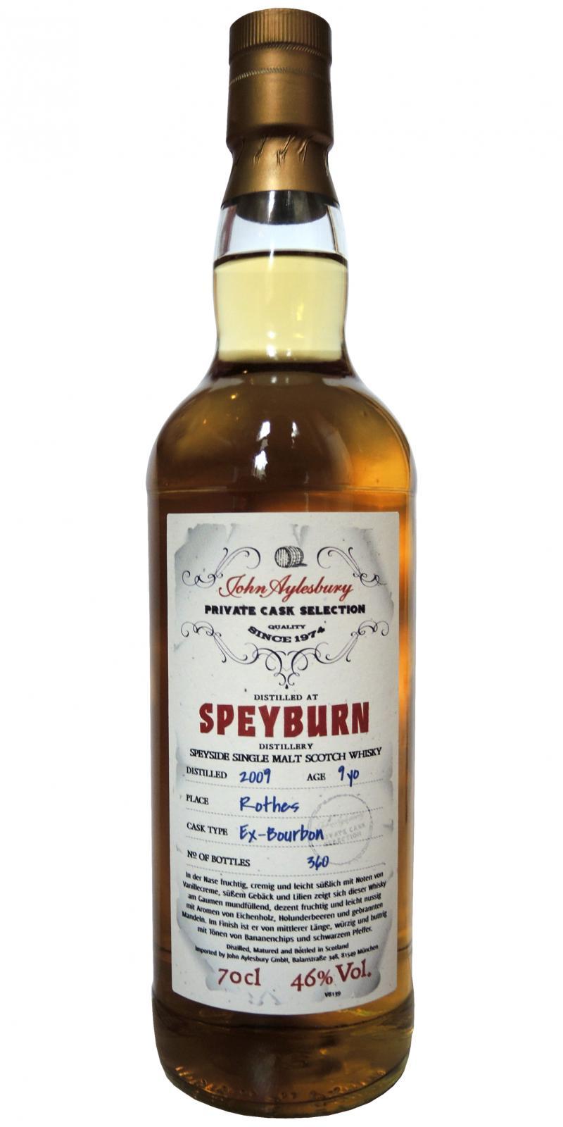 Speyburn 2009 JAy  Whisky Cask Selection