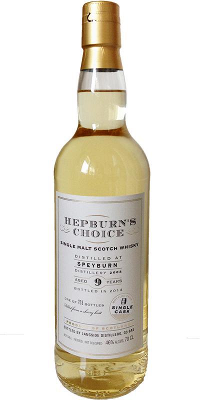 Speyburn 2004 LsD  Hepburn's Choice