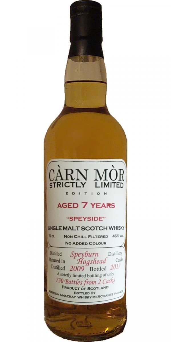 Speyburn 2009 MMcK  Càrn Mòr - Strictly Limited Edition