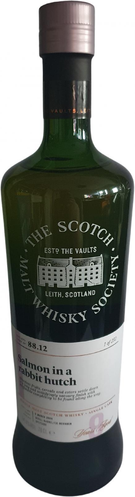 Speyburn 2009 SMWS 88.12  Salmon in a rabbit hutch