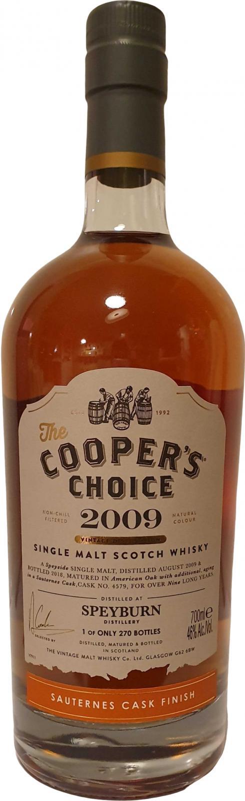 Speyburn 2009 VM  The Cooper's Choice