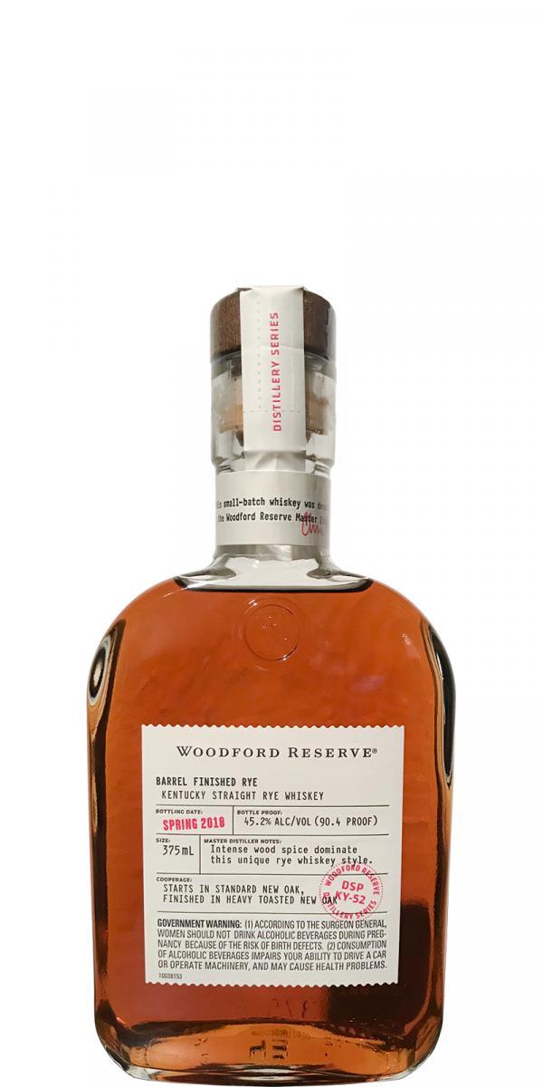 Woodford Reserve Barrel Finished Rye  Distillery Series