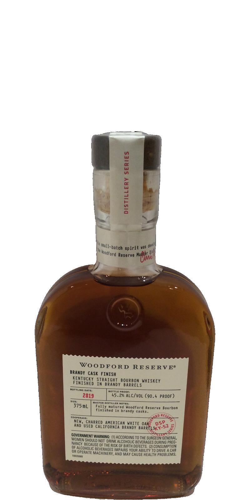 Woodford Reserve Kentucky Straight Bourbon Whiskey  Brandy Cask Finish