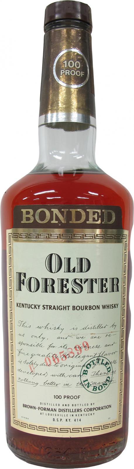 Old Forester Bottled in Bond