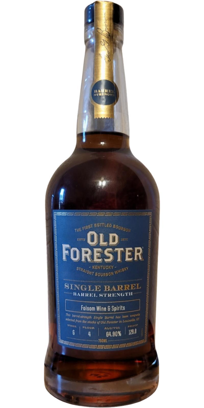 Old Forester Single Barrel Barrel Strength