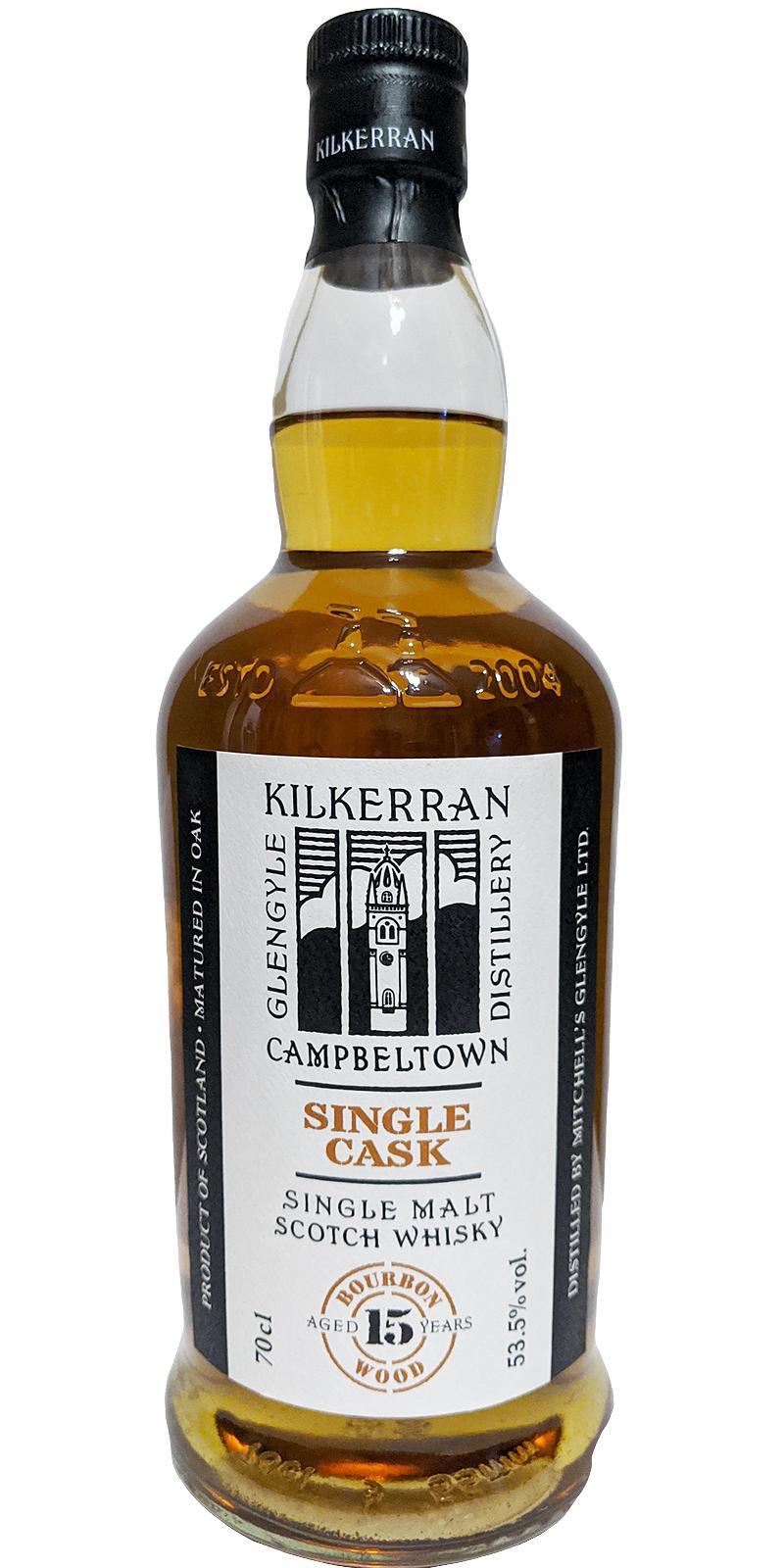 Kilkerran 15-year-old  Single Cask - Bourbon Wood