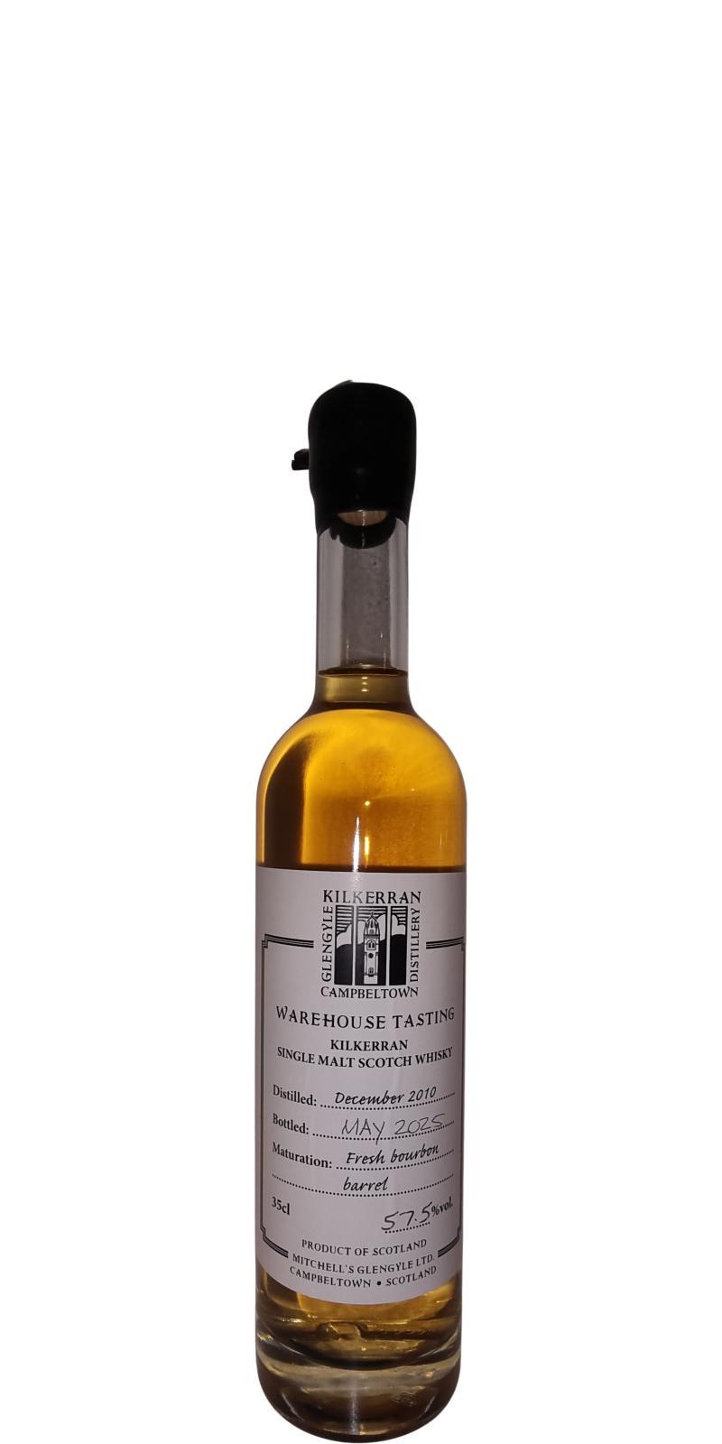 Kilkerran 2010  Warehouse Tasting