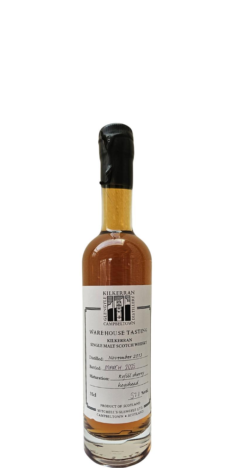 Kilkerran 2013  Warehouse Tasting