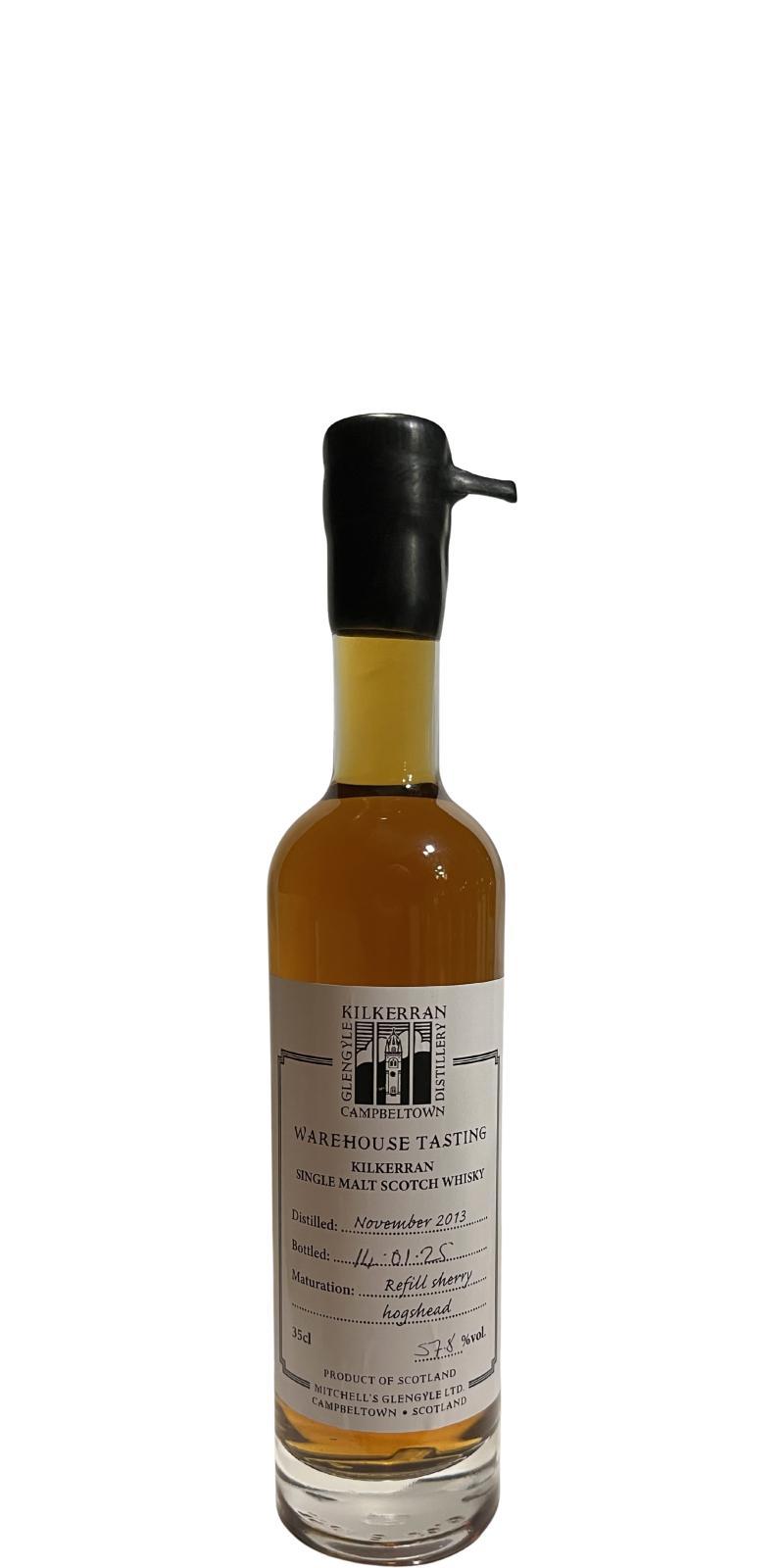 Kilkerran 2013  Warehouse Tasting