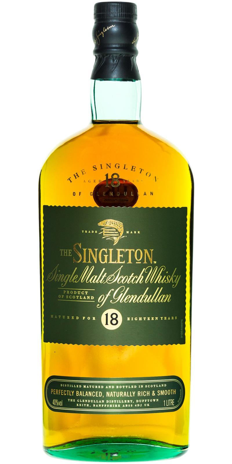 The Singleton of Glendullan 18-year-old  Perfectly Balanced, Naturally Rich & Smooth