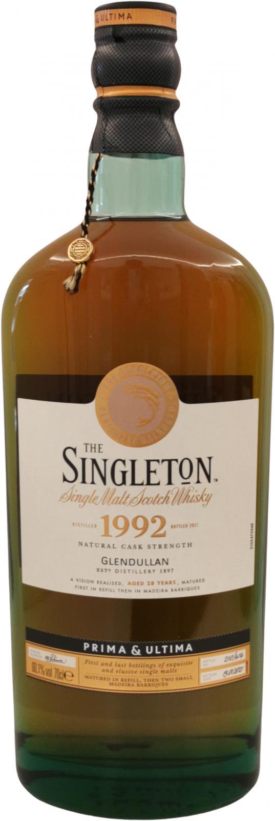 The Singleton of Glendullan 1992  Prima & Ultima