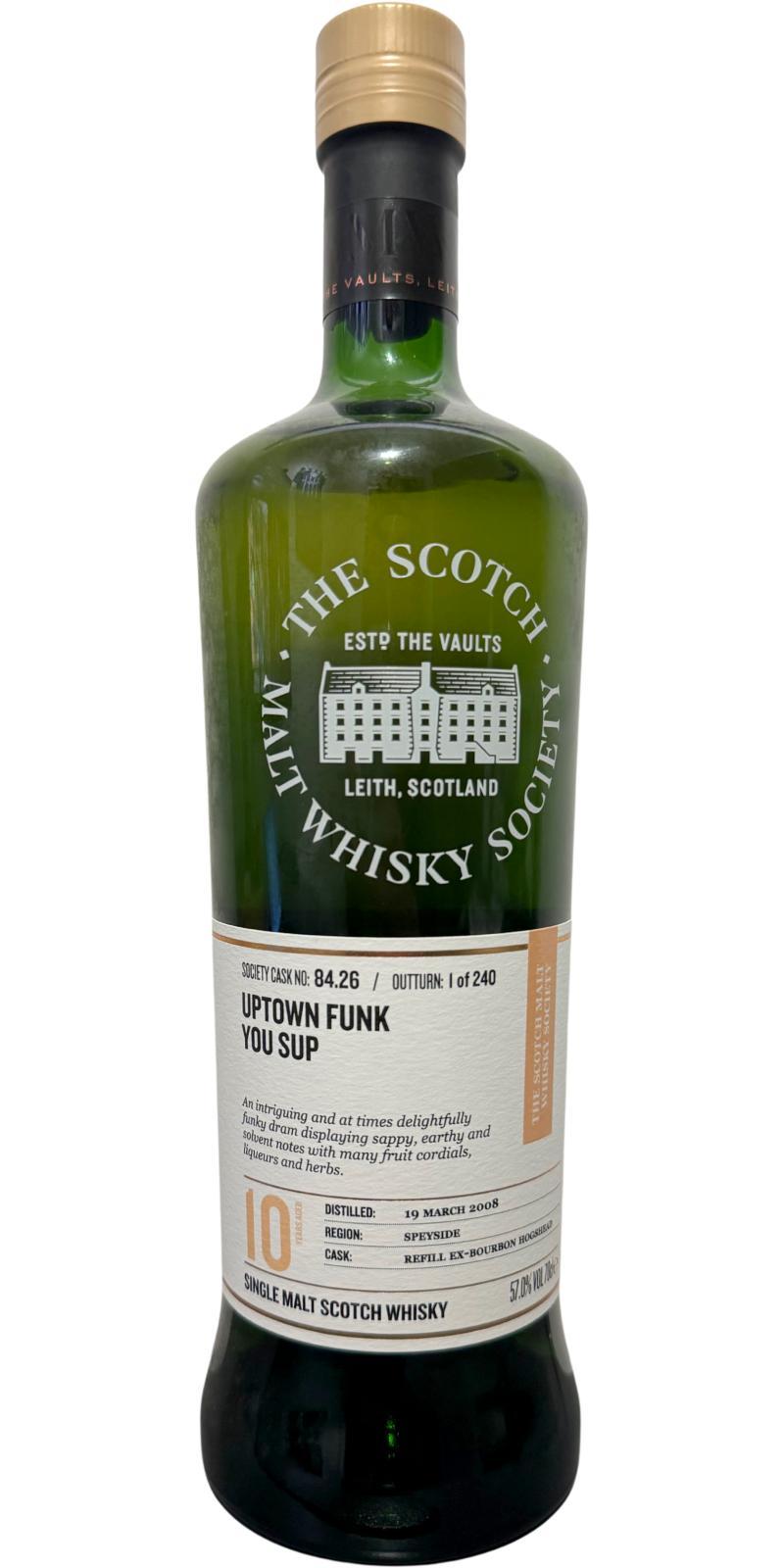 Glendullan 2008 SMWS 84.26  Uptown funk you sup