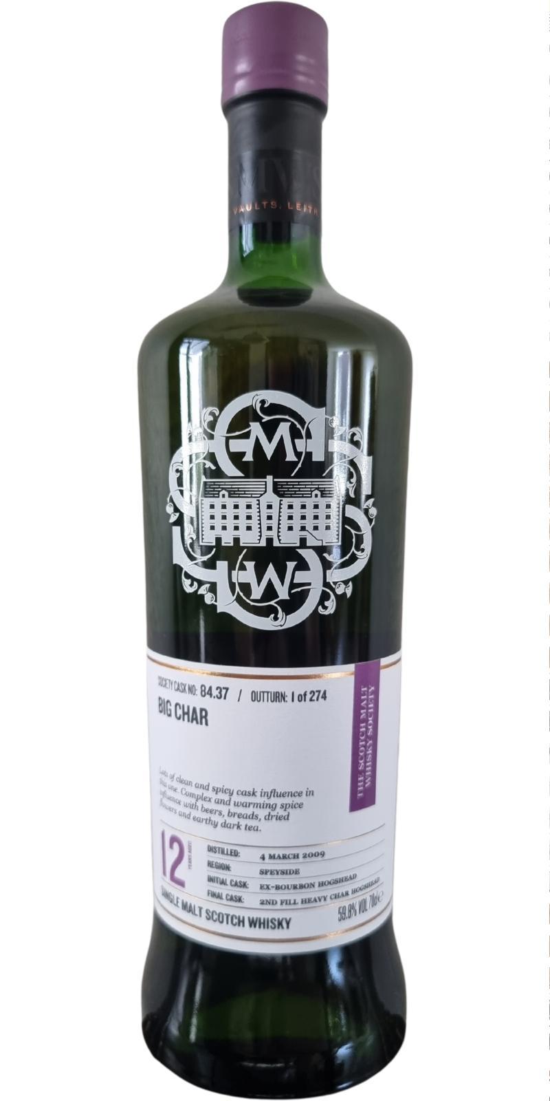 Glendullan 2009 SMWS 84.37  Big Char