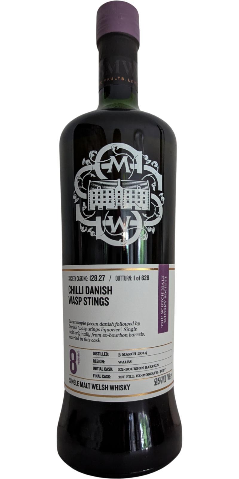 Penderyn 2014 SMWS 128.27  Chilli Danish wasp stings