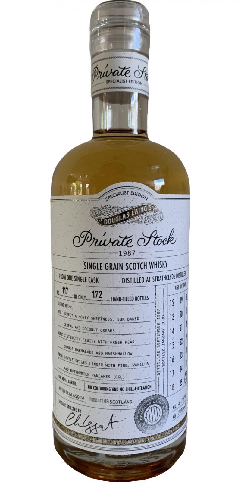 Strathclyde 1987 DL  Private Stock